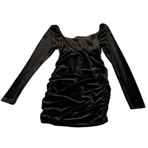 Wild Fable Black Velvet Bodycon Dress